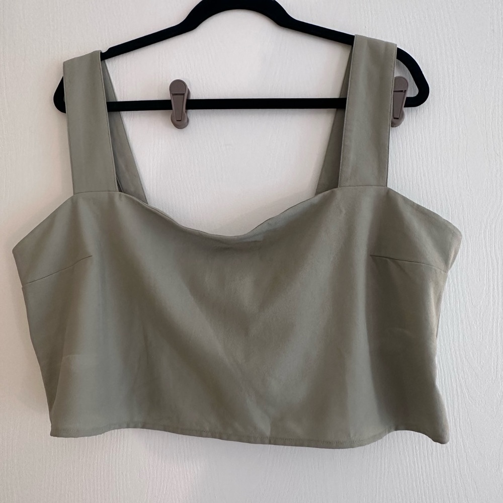 Abercrombie Green Crop Top